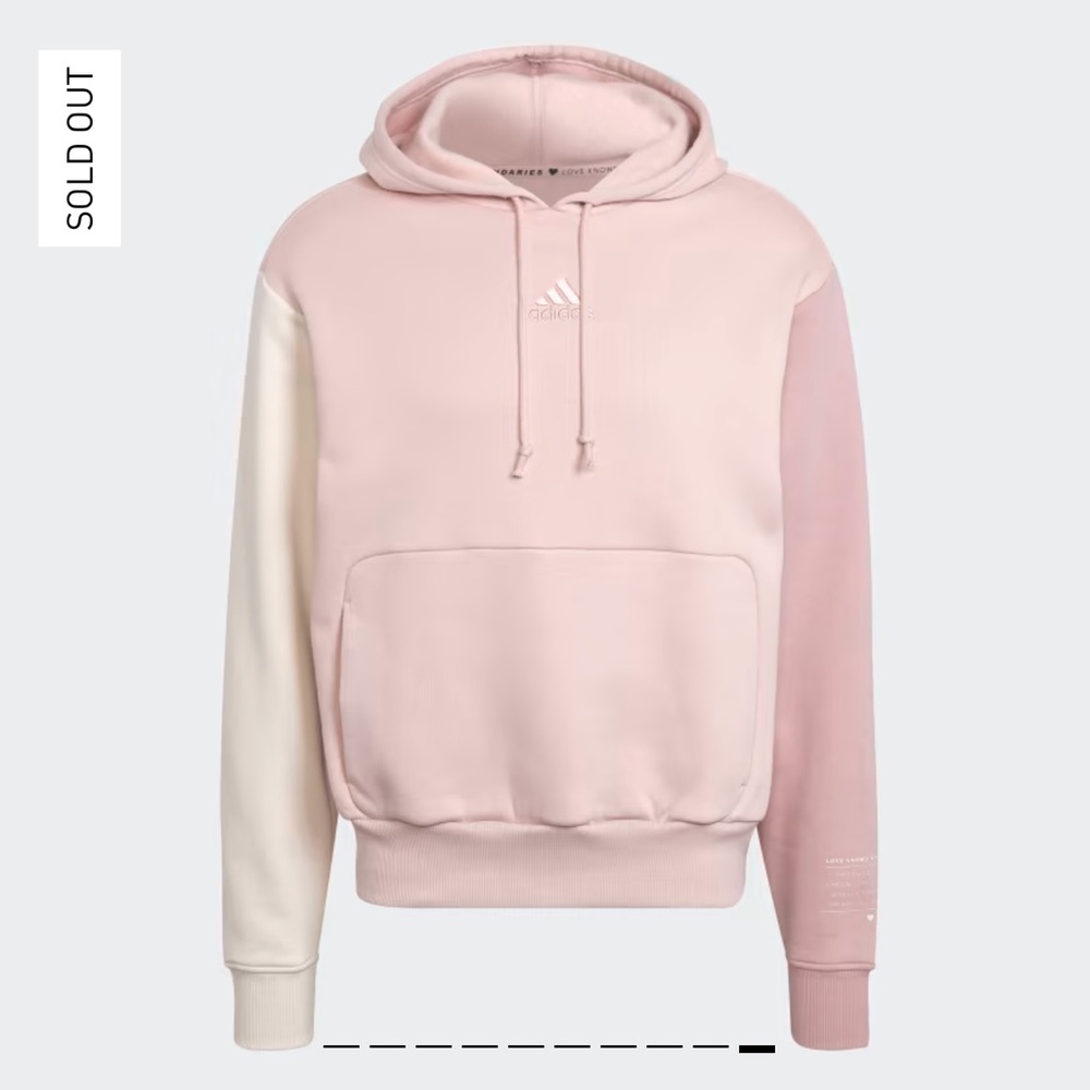 Adidas Pink and Cream Hoodie